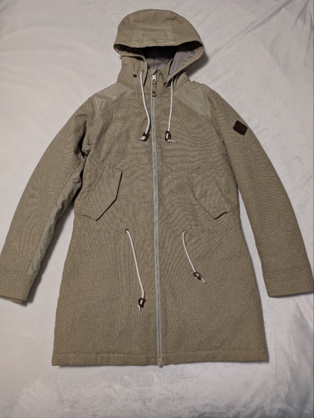 Burton Women’s Birch Insulated Parka Jacket – Beige / Heathered Tan – Size Small